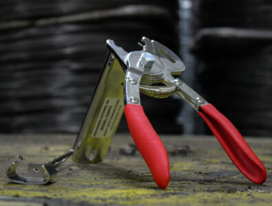 Hog rings and hog ring pliers can be used for upholstery work