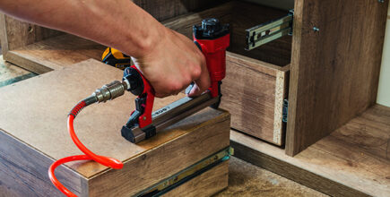 man using a pneumatic tool