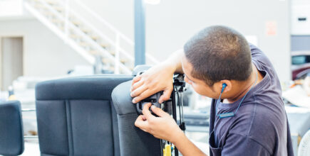 using hog rings to attach car upholstery